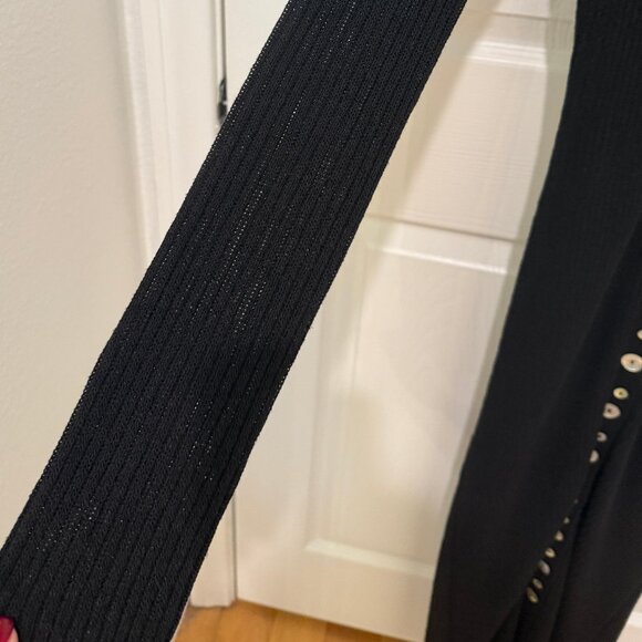 STAUD NEREUS MOTHER OF PEARL BUTTONS RIBBED SWEATER DRESS NEW WITH TAGS (NWT) - Picture 9 of 11